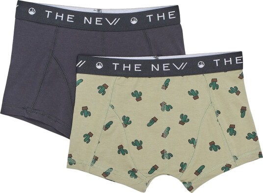 The New Boxershorts - 2-pack - TnDen nye - Te Cactus AOP - The New - 11-12 år (146-152) - Boxershorts Armygrønn Grønn Marineblå Svart The New Boxershorts - 2-pack - TnDen nye - Te Cactus AOP - The New - 11-12 år (146-152) - Boxershorts Armygrønn Grønn Marineblå Svart