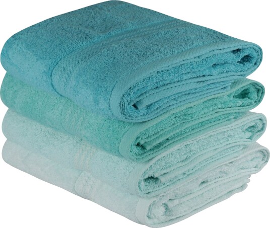 Hobby Badehåndkle 70x140 cm 4 pk LyseGrønn/Grønn/Mint