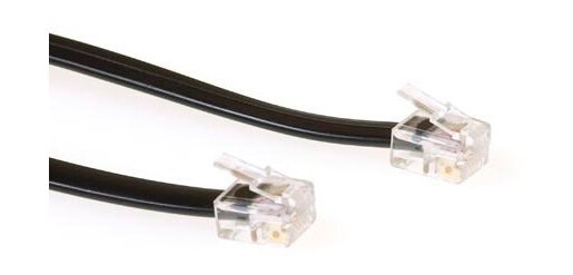 Act Rj12 - Rj12 Cable - Black 1.0M 1M Schwarz Telefonkabel (Td5701)