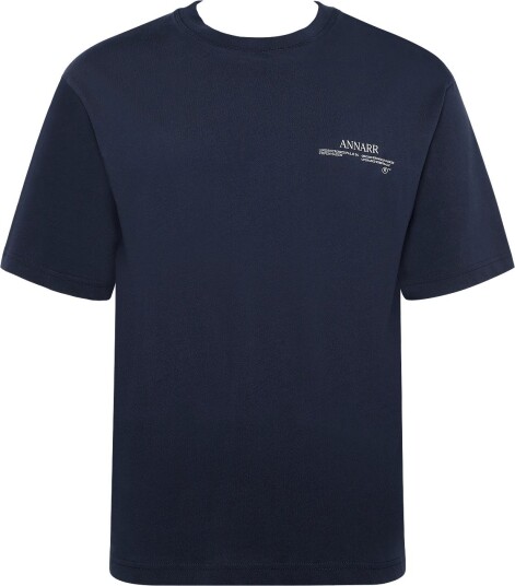 Annarr Anrokholm Logo Ss O Neck Tee Navy XL Annarr Anrokholm Logo Ss O Neck Tee Navy XL