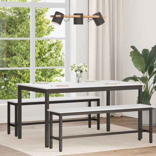 vidaXL Spisebord Hvit 150 x 90 x 75 cm Massiv furu vidaXL Spisebord Hvit 150 x 90 x 75 cm Massiv furu
