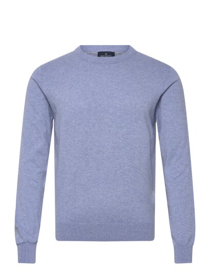 Hackett London Cotton Linen Crew Blue M
