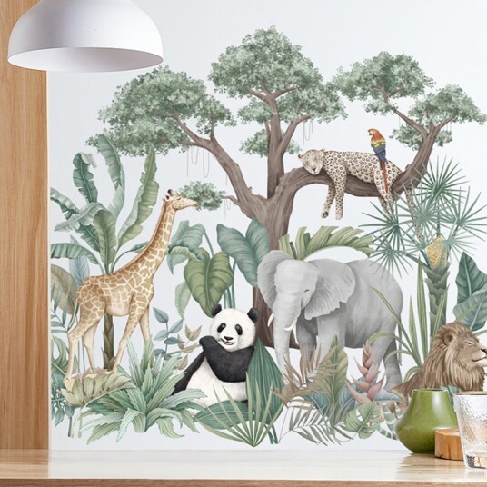 Veggklistremerke Junglescene