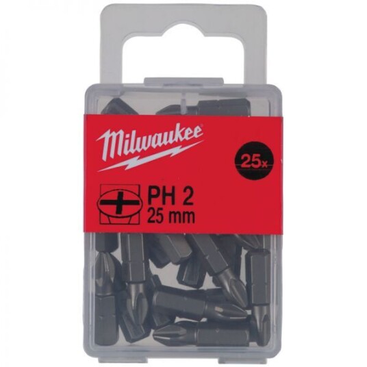 Milwaukee PH2 Bits 25-pakning 25 mm