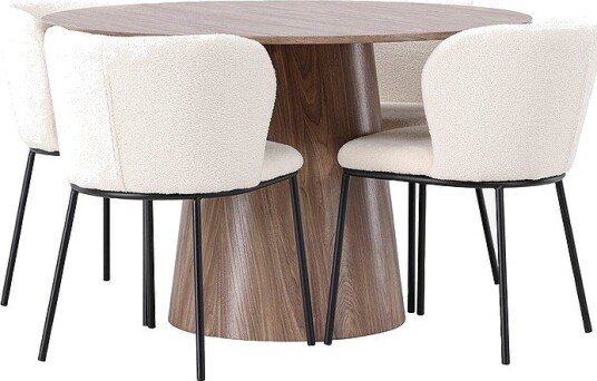 Venture Home Spisegruppe Lanzo med 4 stk stoler Edina Brun Venture Home Spisegruppe Lanzo med 4 stk stoler Edina Brun