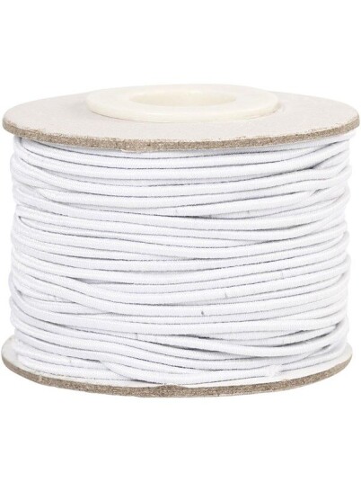 Creativ Company Elastic Thickness 1mm White 25m Creativ Company Elastic Thickness 1mm White 25m