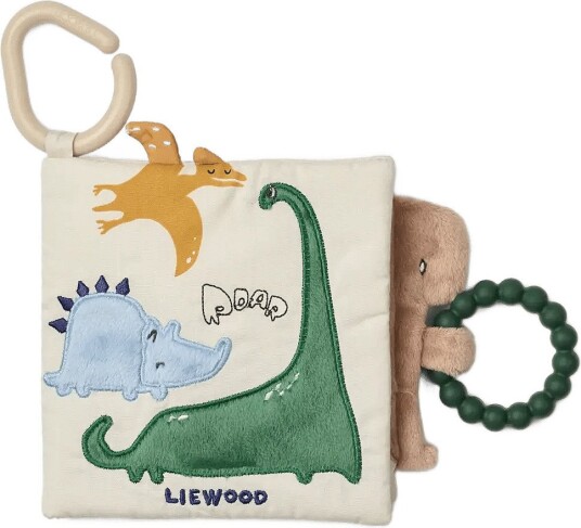 Liewood Fey Dino Roar Fabric Book - DINO ROAR / DOVE BLUE - One Size