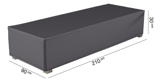 AeroCover Møbeltrekk Aerocover Til loungedel 210 x 90 cm Svart