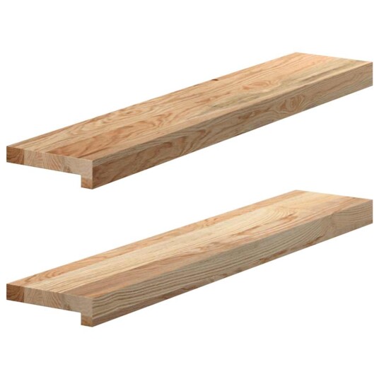 2 Stk Ubehandlet 80x15x2cm Heltre Eik 2 Stk Ubehandlet 80x15x2cm Heltre Eik