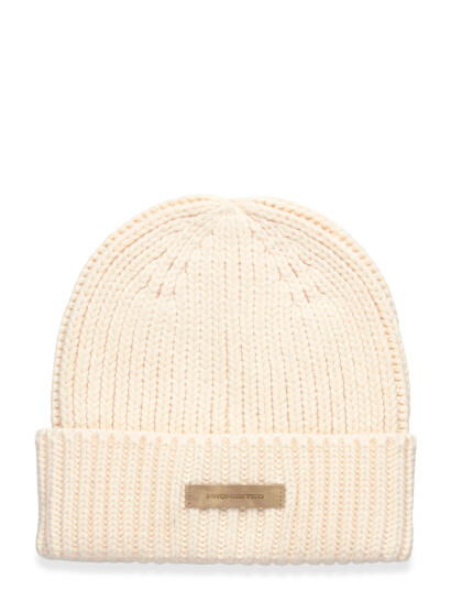 Prohibited Oak Beanie Cream Cream ONE SIZE Prohibited Oak Beanie Cream Cream ONE SIZE