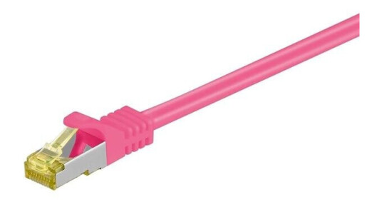 Pro RJ45 Nettverkskabel CAT 6A S/FTP 500 MHz Magenta 7,5 m