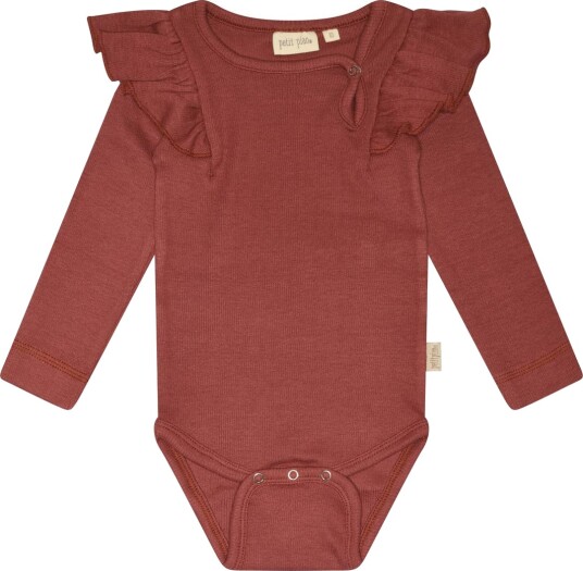 Petit Piao Body Modal Frill Berry Dust (92 / 2 år)