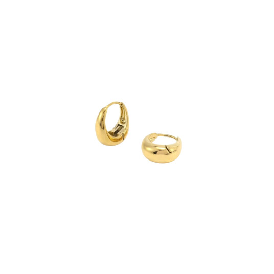 Timi Of Sweden Hedvig Classic Wide Hoop Earrings Gold
