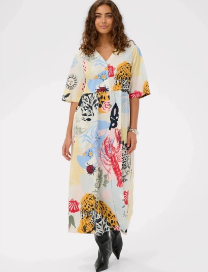 Culture Cuashmo Olena Long Dress Cream L Culture Cuashmo Olena Long Dress Cream L