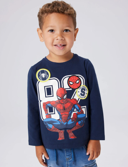 Name It Nmmdeep Spider Ls Nreg Top Box Noos Mar Navy 86