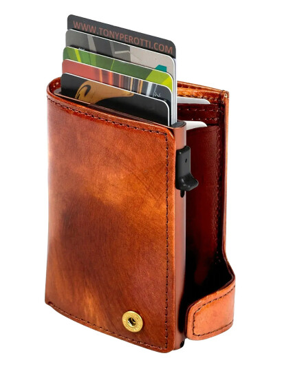 Tony Perotti Furbo Cardholder W/ Banknote And Coin Pocket - Brown - ONE SIZE