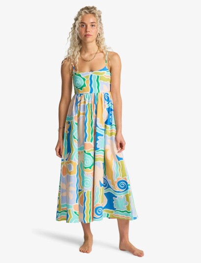 Billabong Island Life Midi Drs Multi/patterned XL Billabong Island Life Midi Drs Multi/patterned XL