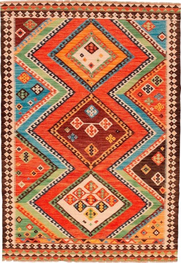 Bargi   Ullteppe Kelim Multi 200x291 cm   Flerfarget