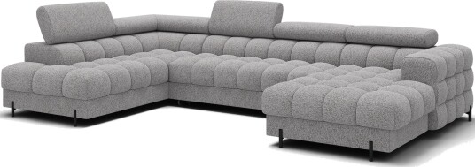Feraria 6 seters Bubblig sovesofa med divan og sjeselong oppbevaring Venstre Pellerito 03