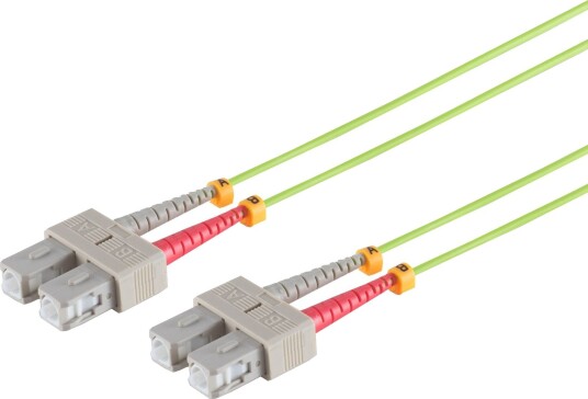 S/Conn 77945/3 LC ST OM3 duplex fiberpatchkabel aqua 5 m