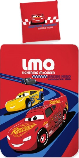 Licens Lynet McQueen sengetøy 100% bomull Junior sengetøy 100x140 cm Rødt Cars sengetøy