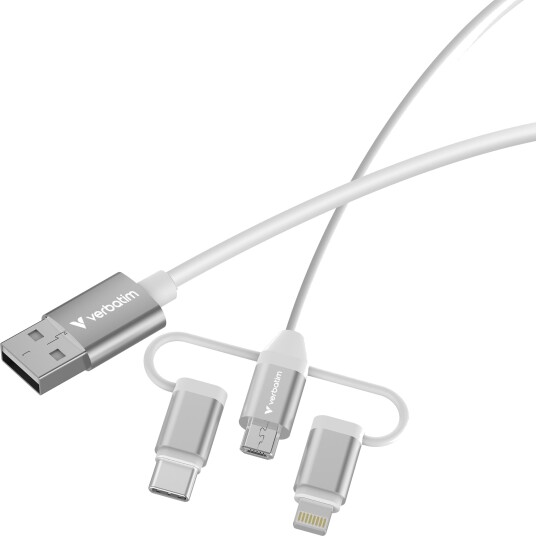 Verbatim Essentials 3in1 Sync&Charge USB-A to Micro-B,USB-C,Lightning