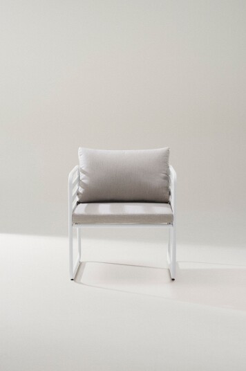 Jotex Loungestol Polyester/Aluminium/Polyeterskum Hvit CADIZ 1744707010