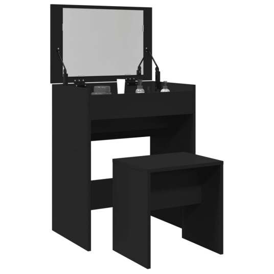 Sminkebord med krakk svart 60x40x113,5 cm Sminkebord med krakk svart 60x40x113,5 cm