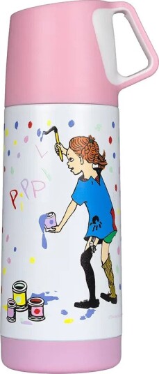 Pippi Langstrømpe Bursdag Termos Rosa