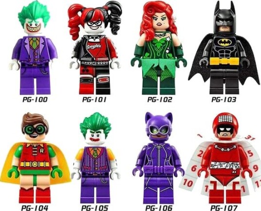 8 Stk/Sett Superheltserie Actionfigurer Byggeklosser Klovn Batman Harley Quinn Montering Minifigurer Samlemodell Leker Barn Fans Gave
