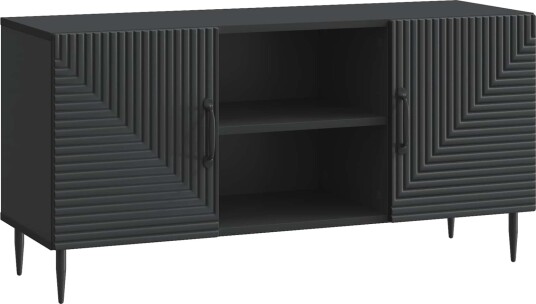 TV skap Svart 102 x 34,5 x 50 cm Konstruert tre TV skap Svart 102 x 34,5 x 50 cm Konstruert tre