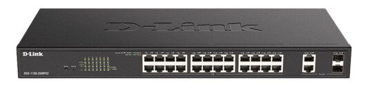 D-Link Dgs 1100-26Mpv2 Switch - Smart - 24 X 10/100/1000 (Poe+) + 2 X Combo Gigabit Sfp - Monterbar På Stativ - Poe+ (370 W)