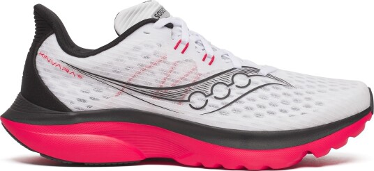 Saucony Mens Kinvara 16 White/red 41" Saucony Mens Kinvara 16 White/red 41"