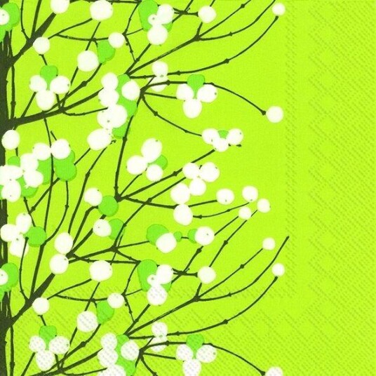 Marimekko servietter kaffe Lumimarja light green