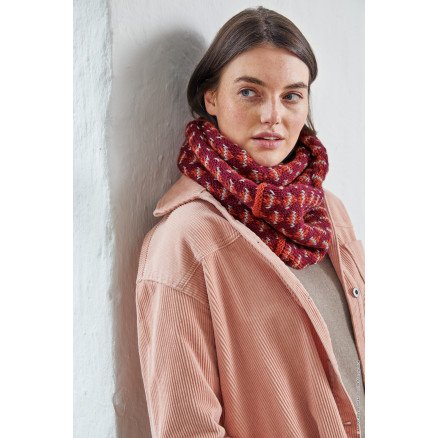 Cool Wool Big Dobbelt Loop av Lana Grossa Dobbelt Loop Strikkeoppskrift Str 120 x 120cm