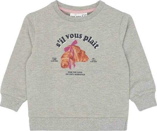 THE NEW SIBLINGS Tnstsolvej Sweatshirt LIGHT GREY MELANGE 80