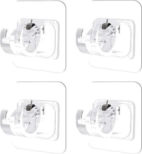 24Hshop Stangholder 4-pakning - Gjennomsiktig