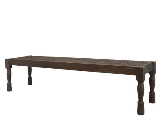 Chic Antique Benk med utskjæringer 40336-00