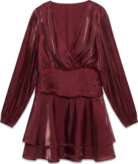 Vero Moda Polly Long Sleeve Short Dress Rød S