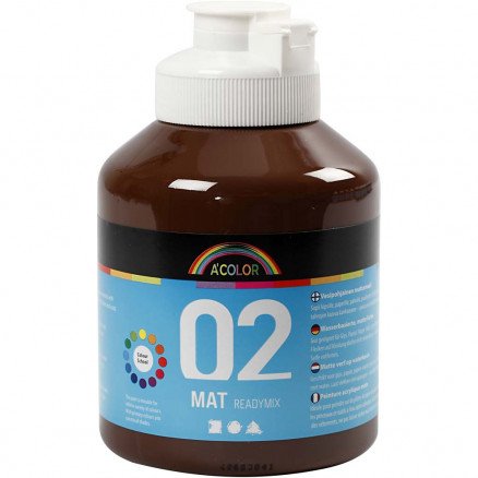A-Color A-Color akrylmaling brun 02 matt (plakatfarge) 500 ml