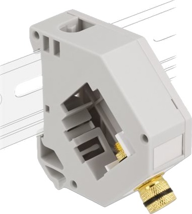 Delock Din-Skinnemonteringsadapter For Keystone-Jakk Binding Post Grå Hvit