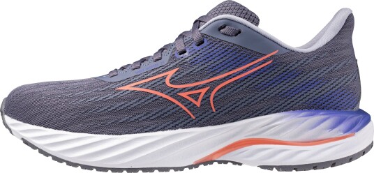 Mizuno Women"s Wave Inspire 21 Blue Granite/Striking Coral/Iris Bloom 37