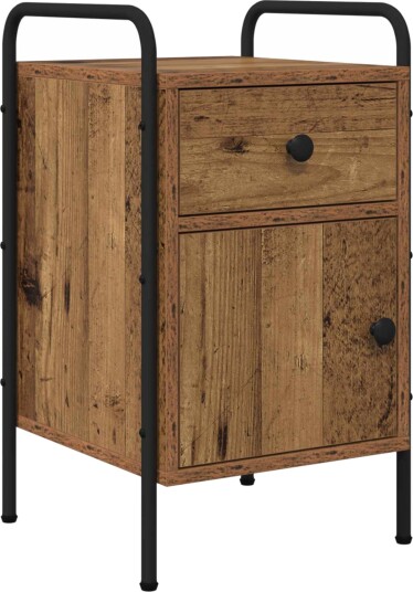 vidaXL Nattbordskap Gammelt tre 35 x 36,5 x 61 cm Konstruert tre