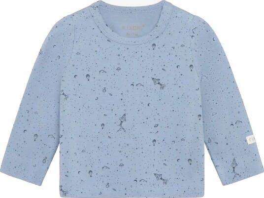 Blå T Shirt Ls DUSTY BLUE 68