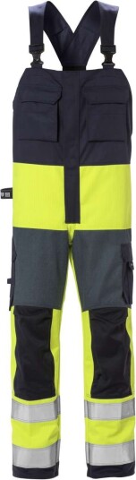 Fristads Flame selebukse høy synlighet cl 2 1584 FLAM Hi Vis Gul / Marineblå C46