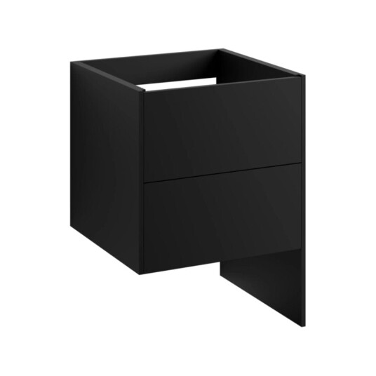 Vikingbad Fay Servantskap med Lang Sideplate Svart Matt / 60cm Vikingbad Fay Servantskap med Lang Sideplate Svart Matt / 60cm