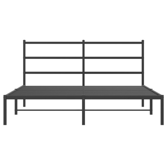 vidaXL Sengeramme i metall med hodegavl svart 160x200 cm 8721012302655