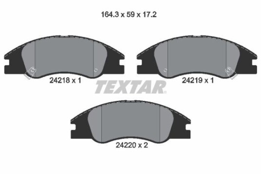 Bremseklosser TEXTAR 2421801 Bremseklosser TEXTAR 2421801