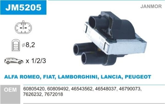 Tennspole coil JANMOR JM5205 Tennspole coil JANMOR JM5205