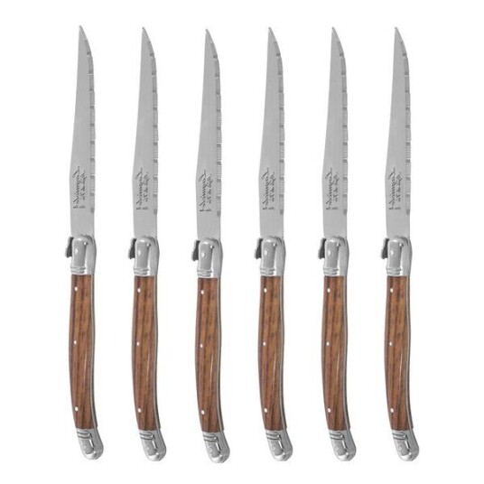 Laguiole Style de Vie Biffkniver 23 cm 6 stk wood Laguiole Style de Vie Biffkniver 23 cm 6 stk wood